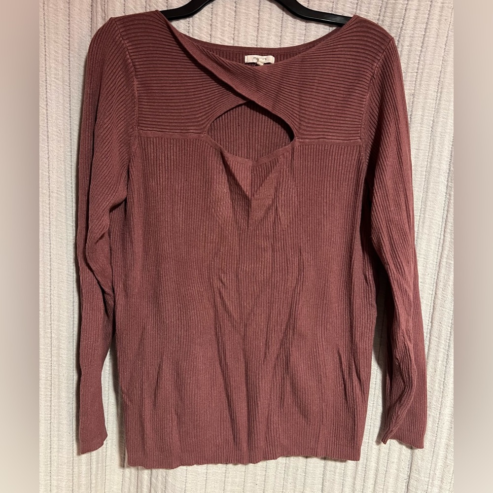 Maurices Mauve Ribbed Knit Top